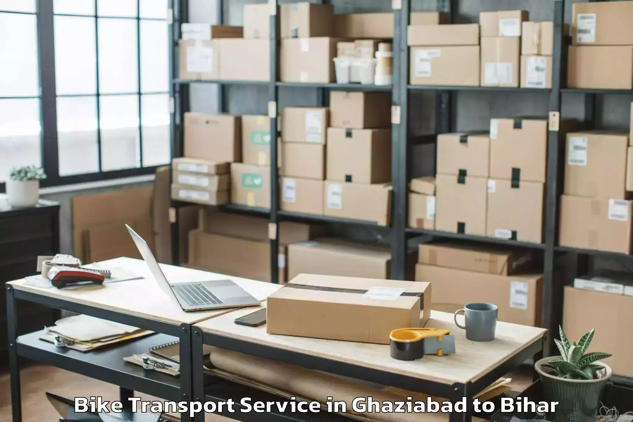 Professional Ghaziabad to Azamnagar Bike Transport